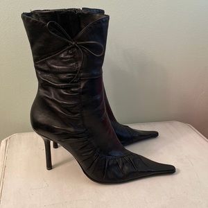 Bakers Kristin black leather heels boots